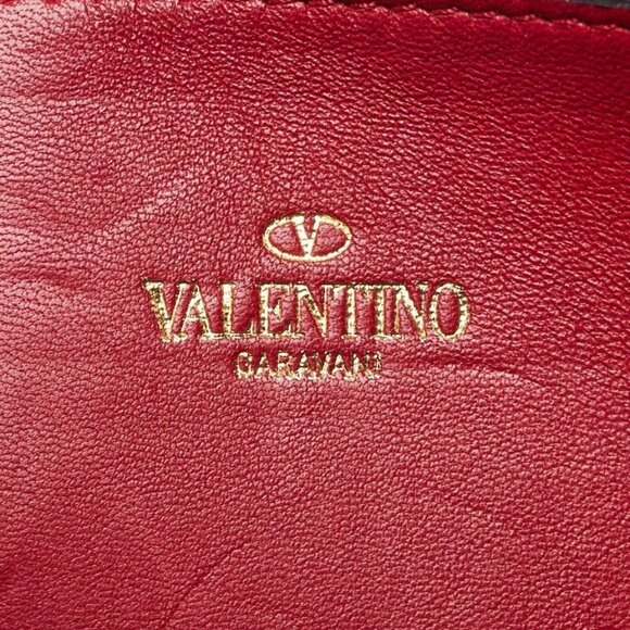 Valentino Blue Quilted Leather All Over Rockstud Zippy Wallet - Picture 6 of 9